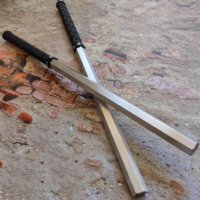 NEW 50cm Outdoor Portable EDC Short Stick Stainless Steel Solid Integrated Steel Car Emergency Window Breaking Tool