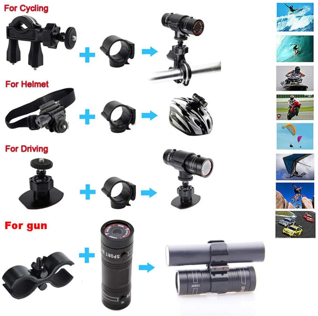 Shotgun Camera 1080P Full HD Sports Action Video Camera for Clay Shooting Hunting Helmet Cam Body Mounted Hunting Camera