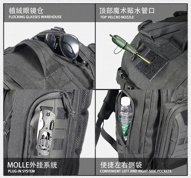 YAKEDA 40L Tactical Backpack Sports Backpack Outdoor Picnic Camping Waterproof Mountaineering Backpack