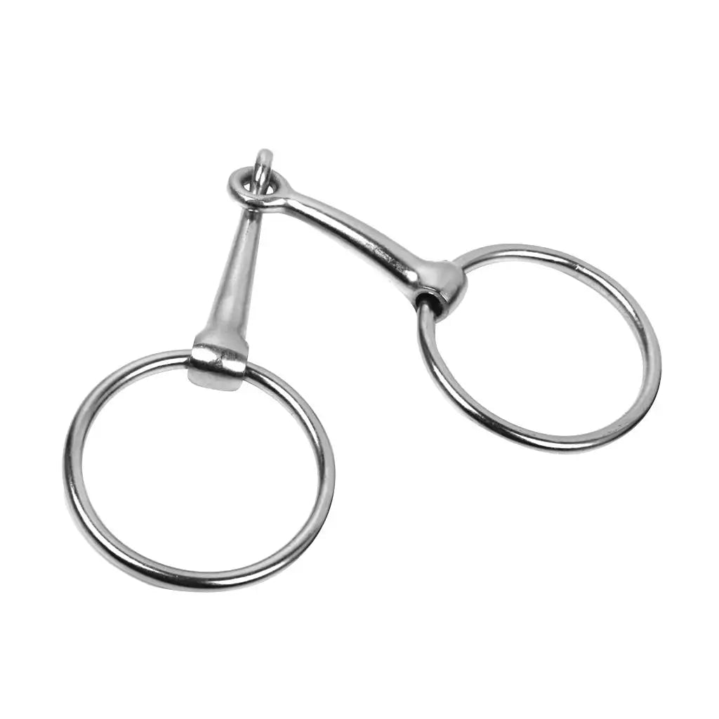 MagiDeal 5' Loose Ring French Link Mouth Snaffle Bit Roller Tack Horse Mouthpiece Loose Ring