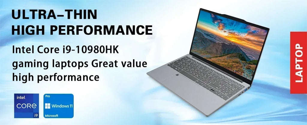 2026 New 14.1" intel Core i9-10980HK laptop 16GB RAM 1/2TB SSD Portable laptops Windows 11 Pro Office Gaming Notebook computer