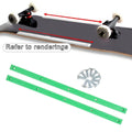 1 Pair Longboard Skateboard Rails with Mounting Screws Set Accessories Reduce Friction