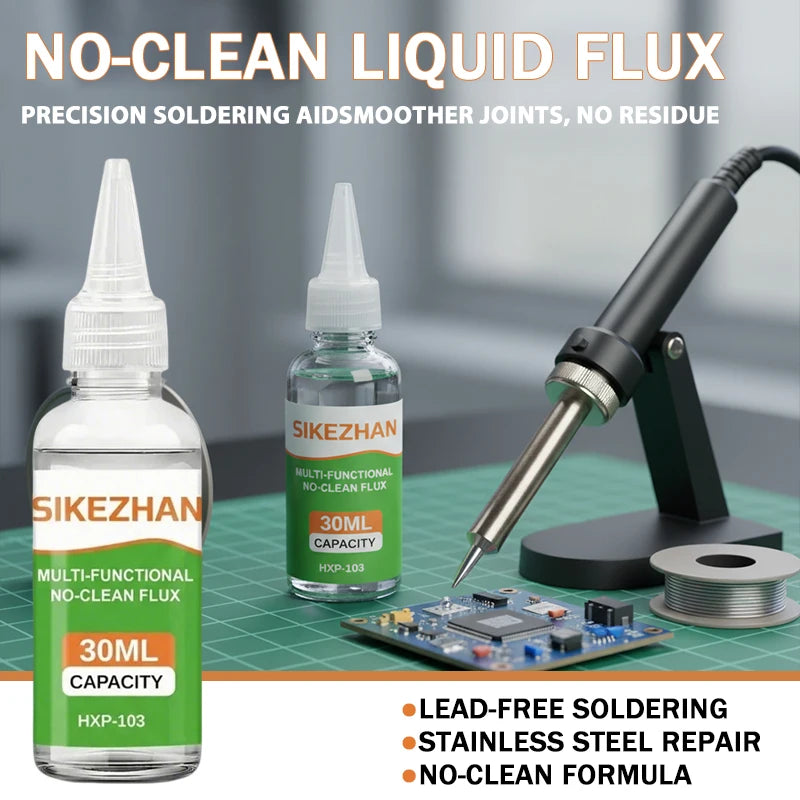 Professional Solder Flux Liquid HXP-103 High Activity No-Clean Flux for Phone Motherboard Rework SMT SMD SIKEZHAN 30ml Fluid