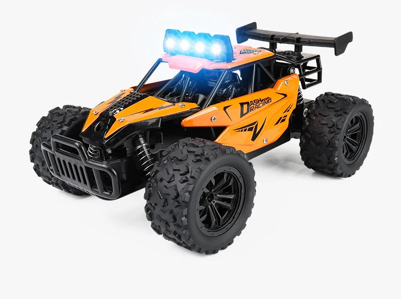 Oike Remote Control Car RC Drift Racing Vehicle Off Road Alloy 2.4G Radio High-Speed Trucks With LED Light Climbing Gift Kid Toy
