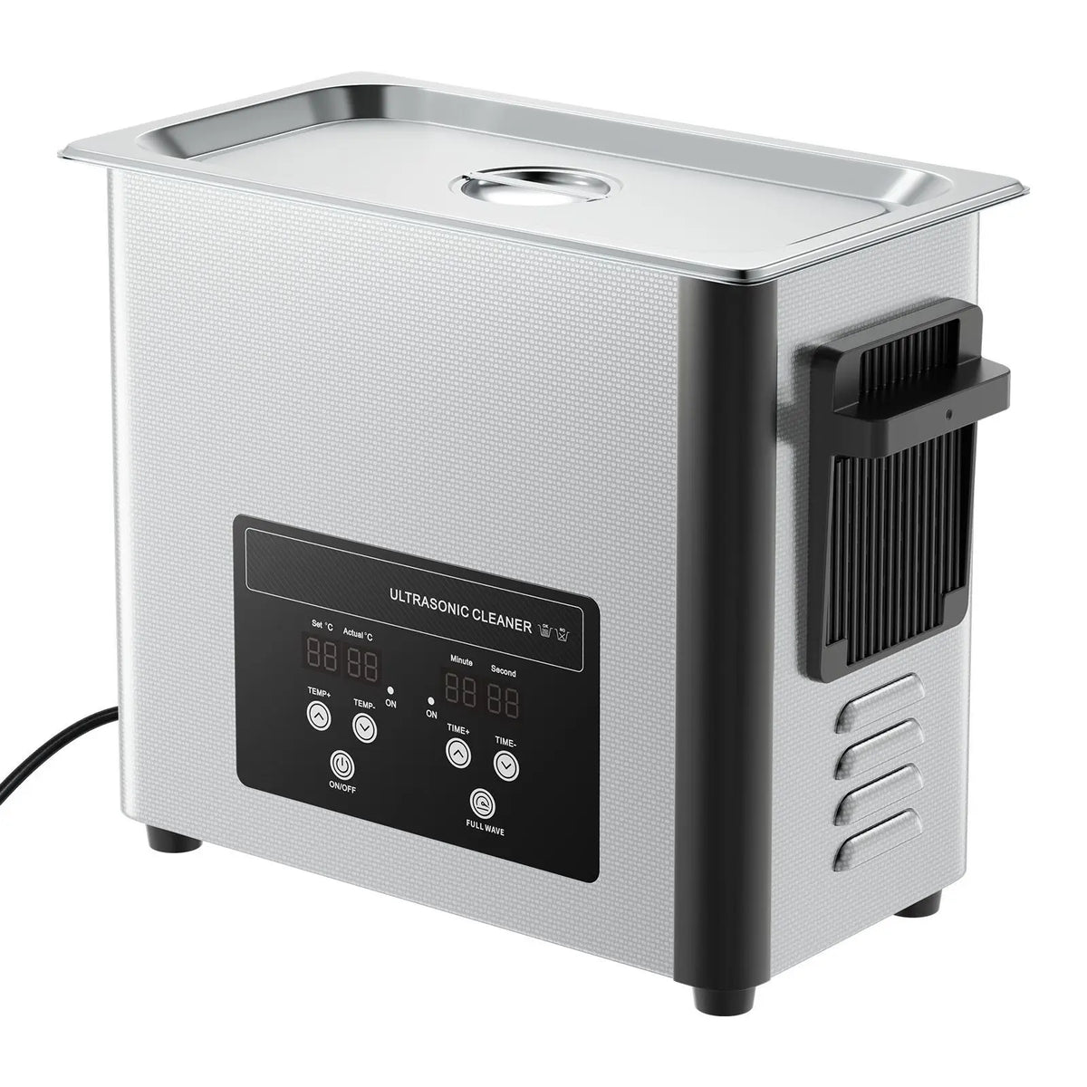 "6L Digital Stainless Steel Ultrasonic Cleaner with 120W Power & USB Connectivity for Car Cleaning"