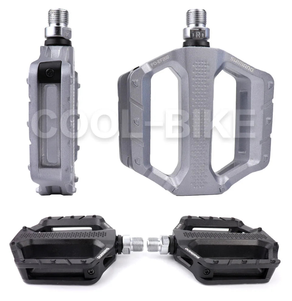 Shimano PD EF102 EF202 EF205 Pedals PD-EF202 Are Platform Pedals for MTB, Trekking and City Use That Have an Aluminum Body With
