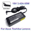 19V 3.42A 65W 5.5x2.5mm AC Laptop Adapter Charger For ASUS ACER Toshiba LITEON Delta Gateway Fujitsu Lenovo IBM Power Supply