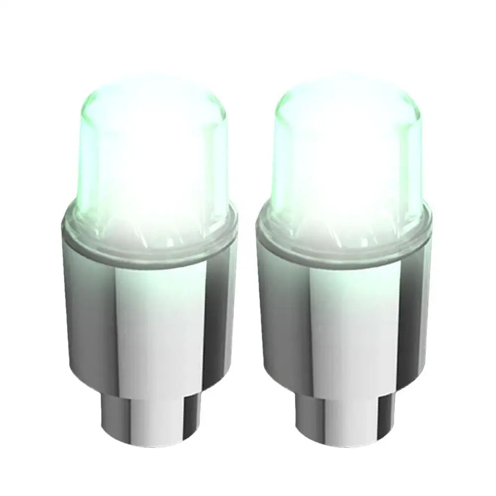 2pcs Wheel Lights Luminous Tire Motorcycle Bike Wheel Tire Valve Cover Universal Led Waterproof Car Accessories Wheel Light