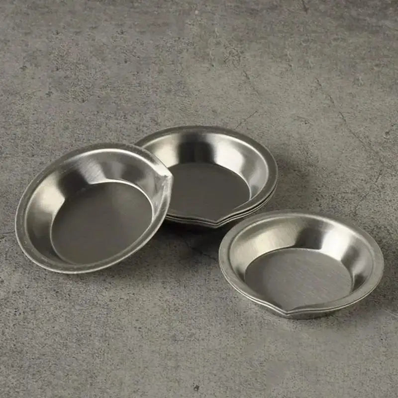 1-10pcs Stainless Steel Painting Palette Spouted Color Bowls Oil Paint Trays Paint Color Mixing Cups For Art Stationery Supplies
