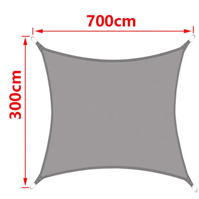 Outdoor Awnings Waterproof Sun Shade Sail Garden Canopi For Terrace Car Canvas Awning Rectangle Pool Sun-Shelter Sunshade Sail