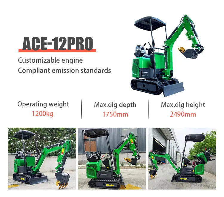 Epa Kubota Mini Excavator 2 Ton Free Shipping Mini Digger Farm Small Excavator Mini Bagger Home Excavators with Customized Color