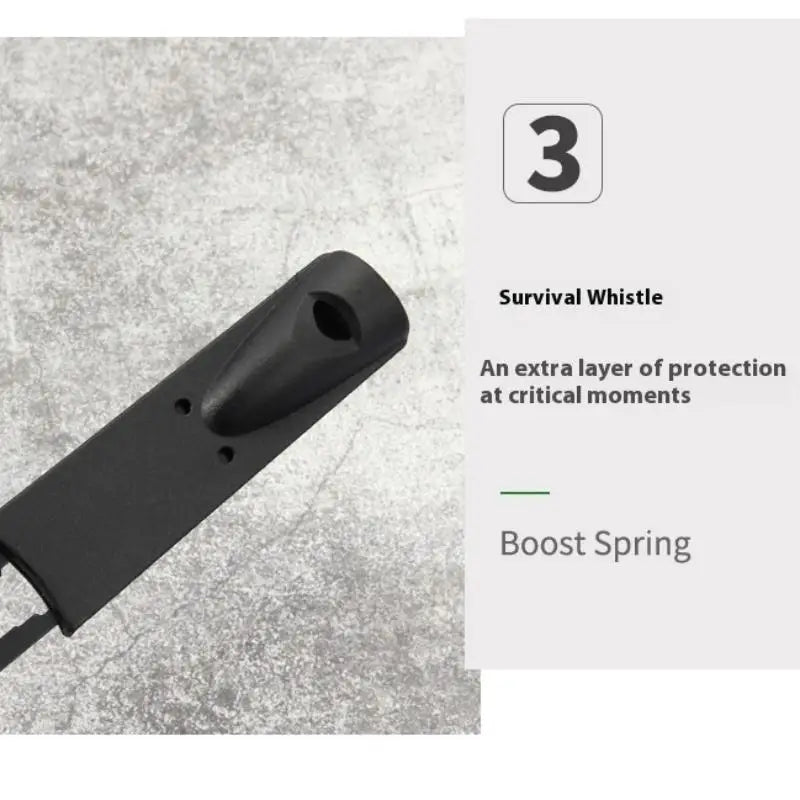 Outdoor Stainless Steel With Whistle Spoon Fork Set Multi Functional Camping Knives Camping Tableware Outdoor Wind Combination