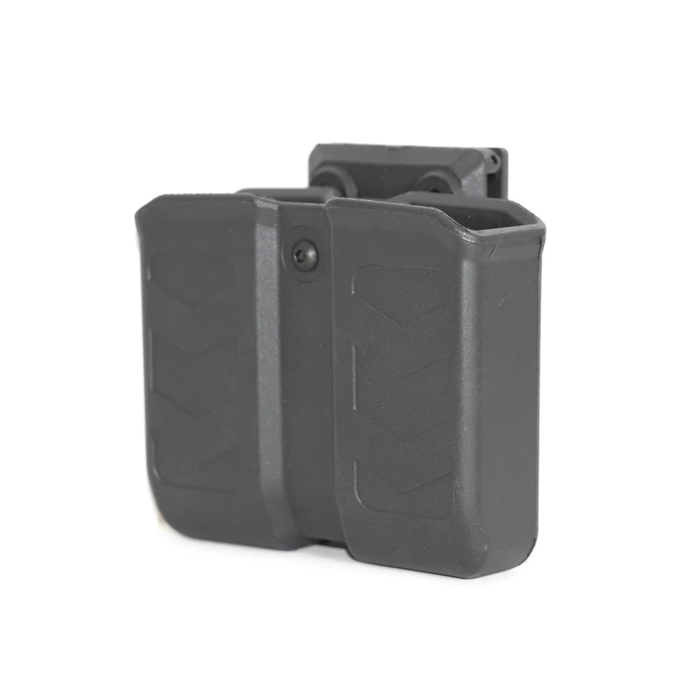 9mm Double Magazine Pouch Hunting 45acp Stack For Pistol Airsoft 1.5-2.5inch Tactical Belt Universal Adjustable Bag for Shooting