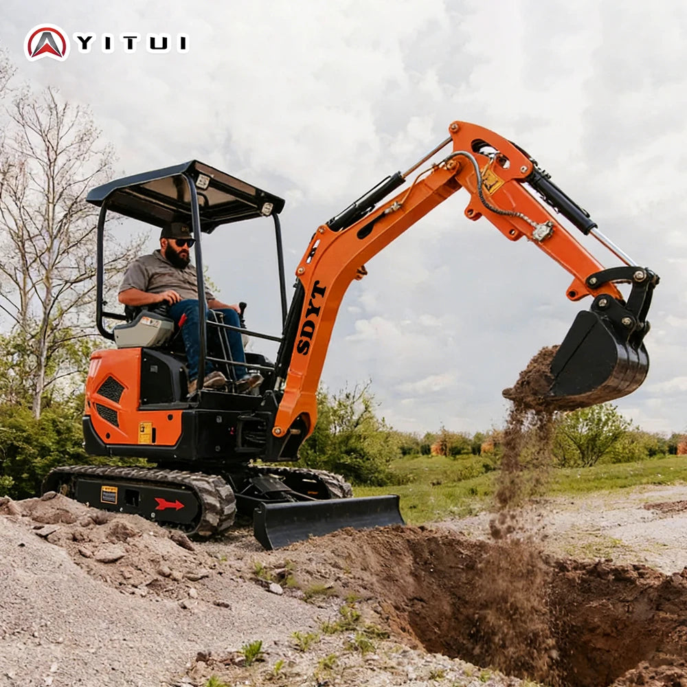 2026 Customized Compact Mini Excavator 1.8 Ton Micro Digger With Tracked Chassis - Ideal For Indoor/Outdoor Digging Planting