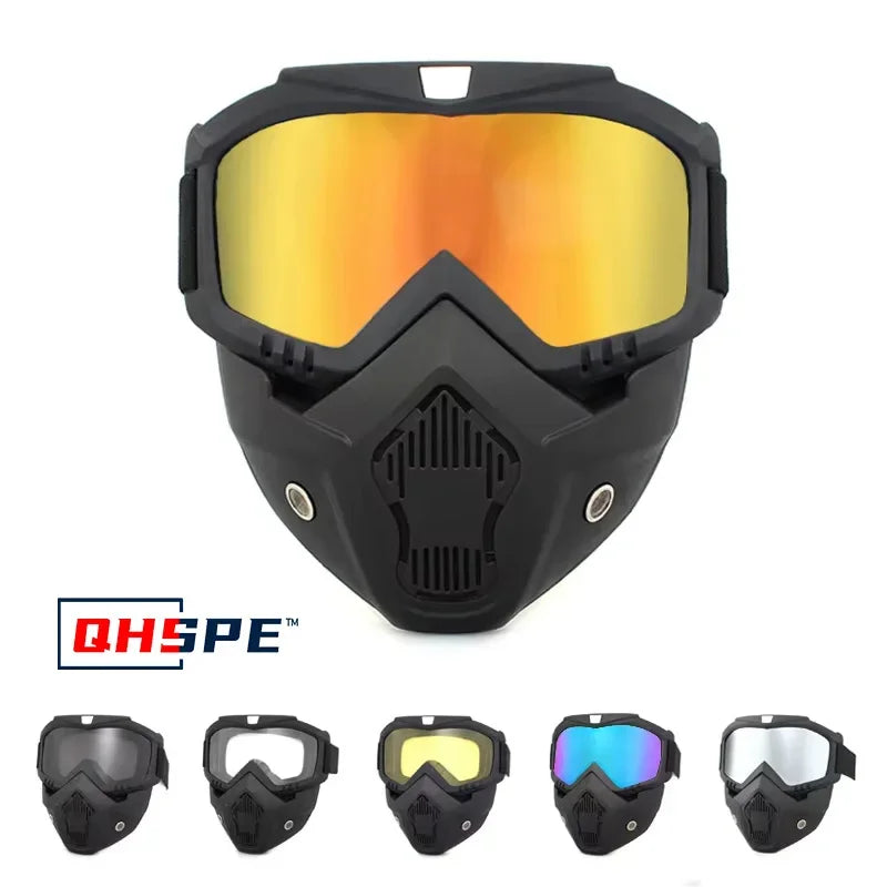 Goggles Full Face Hd Transparent Fog-proof Sand-proof Electric Welding Protective Glasses Versatile Breath-proof Windproof Mask