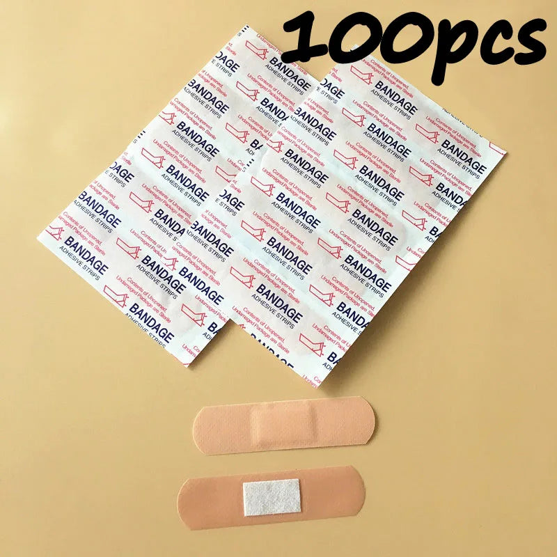 100-600pcs Breathable Band Aid Waterproof Bandage First Aid Wound Dressing Medical Tape Wound Plaster Emergency Kits Bandaids