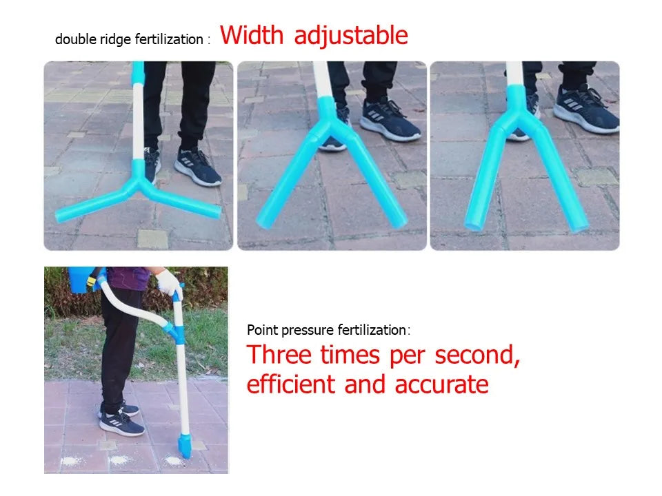 Manual Fertilizer Spreader / Garden Hand Tools One Touch Fertilizer Spraying Applicator