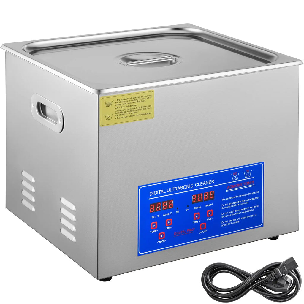 "15L Digital Ultrasonic Cleaner with Timer & Heater (40kHz)-Professional & Electric for Cars (110V)"