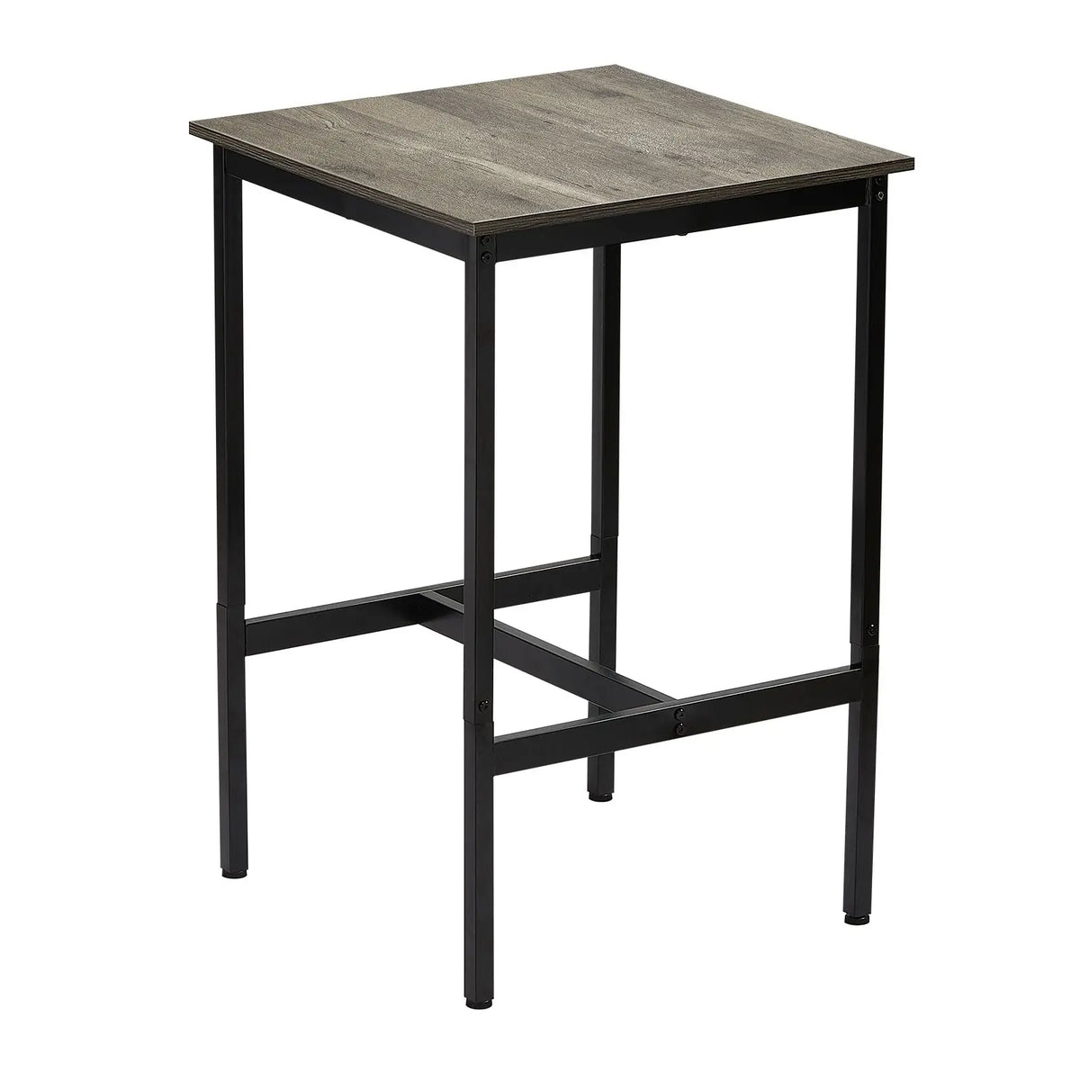 Sturdy Metal Frame High Top Pub Table Small Kitchen Dining Cocktail Coffee Counter Bar Height Desk-Easy Assembly for Home Use
