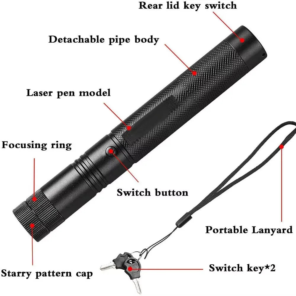 (Do not provide batteries) Green Light Portable Laser pointer LED Training Torch Pet Cat Tickle Toy Flashlight