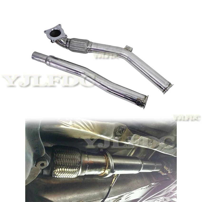 Car Exhaust Downpipe Fits for VW Golf GTI MK5 MK6 Jetta 2.0T Turbo Down Pipes For Audi A3 2.5inch - 3inch Downpipe Accessories