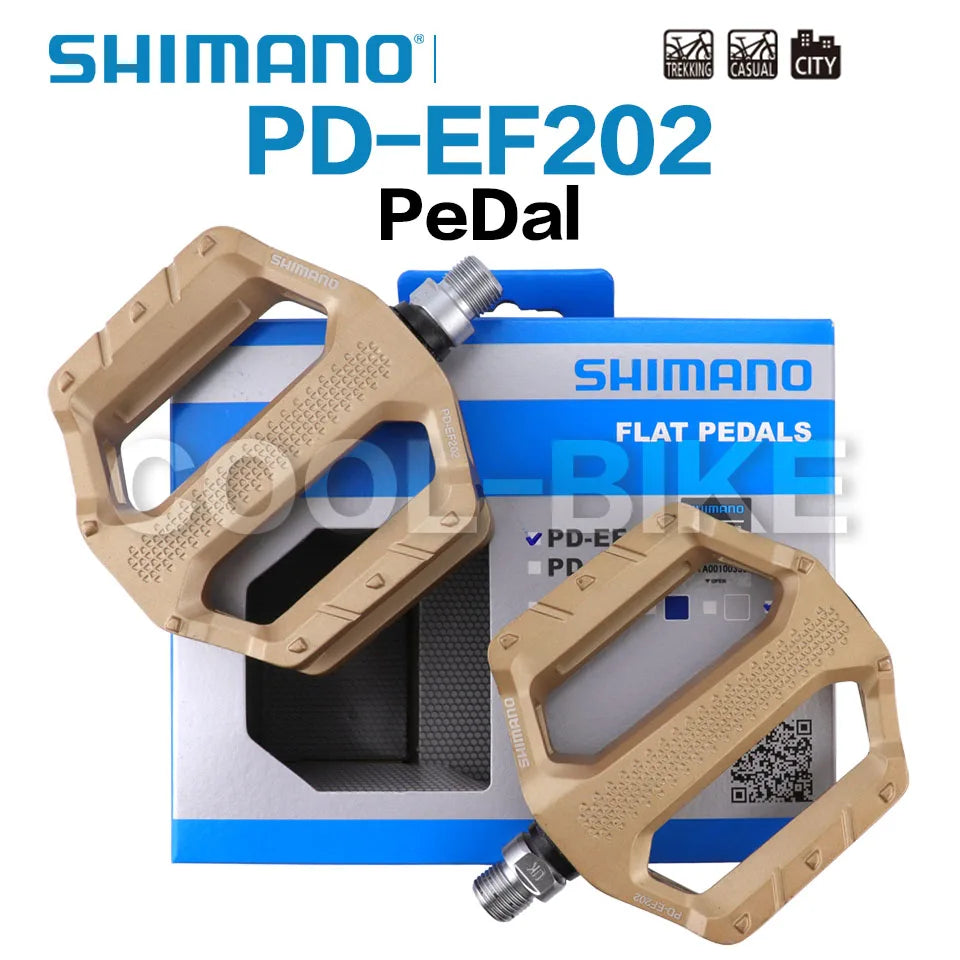 Shimano PD EF102 EF202 EF205 Pedals PD-EF202 Are Platform Pedals for MTB, Trekking and City Use That Have an Aluminum Body With