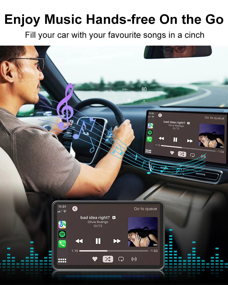 FLIXIVI CarPlay Android Auto Adapter Wired To Wireless 5GHz WiFi5.0, /type-c Plug and Play, for Original Wired CarPlay/Auto Cars