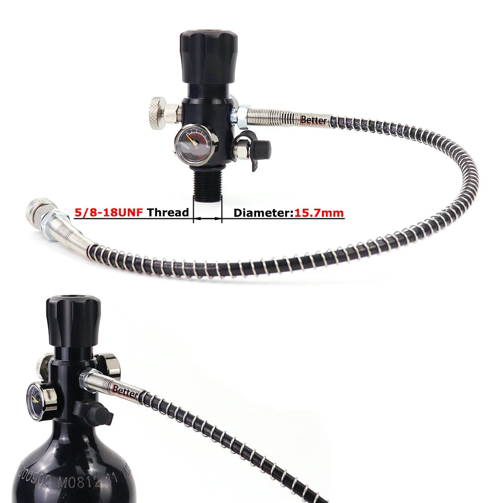 High Pressure Air Tank Charging Valve 300Bar Filling Station Cylinder Refill Adapter With M18x1.5 Or 5/8-18UNF Thread