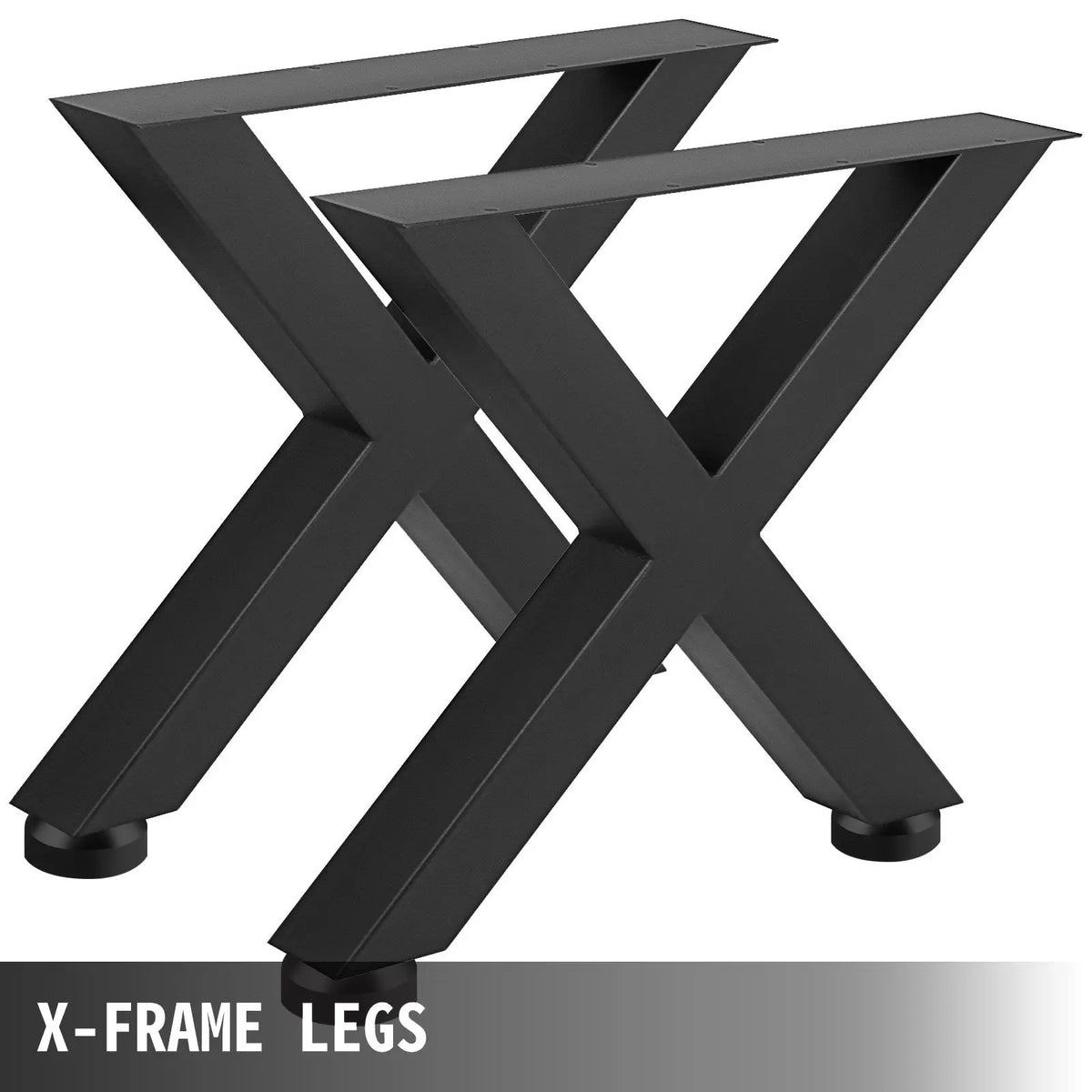 Set of 2 Heavy Duty 3.1\" Square Box Section X Frame Table Legs 28\" Height 31\" Width for Park Dining Table