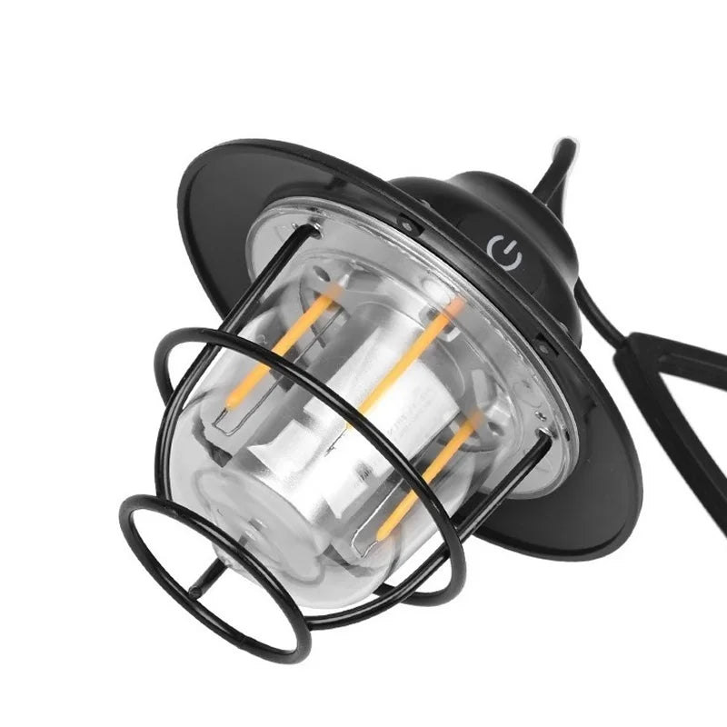 USB Rechargeable LED Camping Lantern Small Drop Light - Portable Campsite Atmosphere Lamp for Hanging Tent & Outdoor Activities