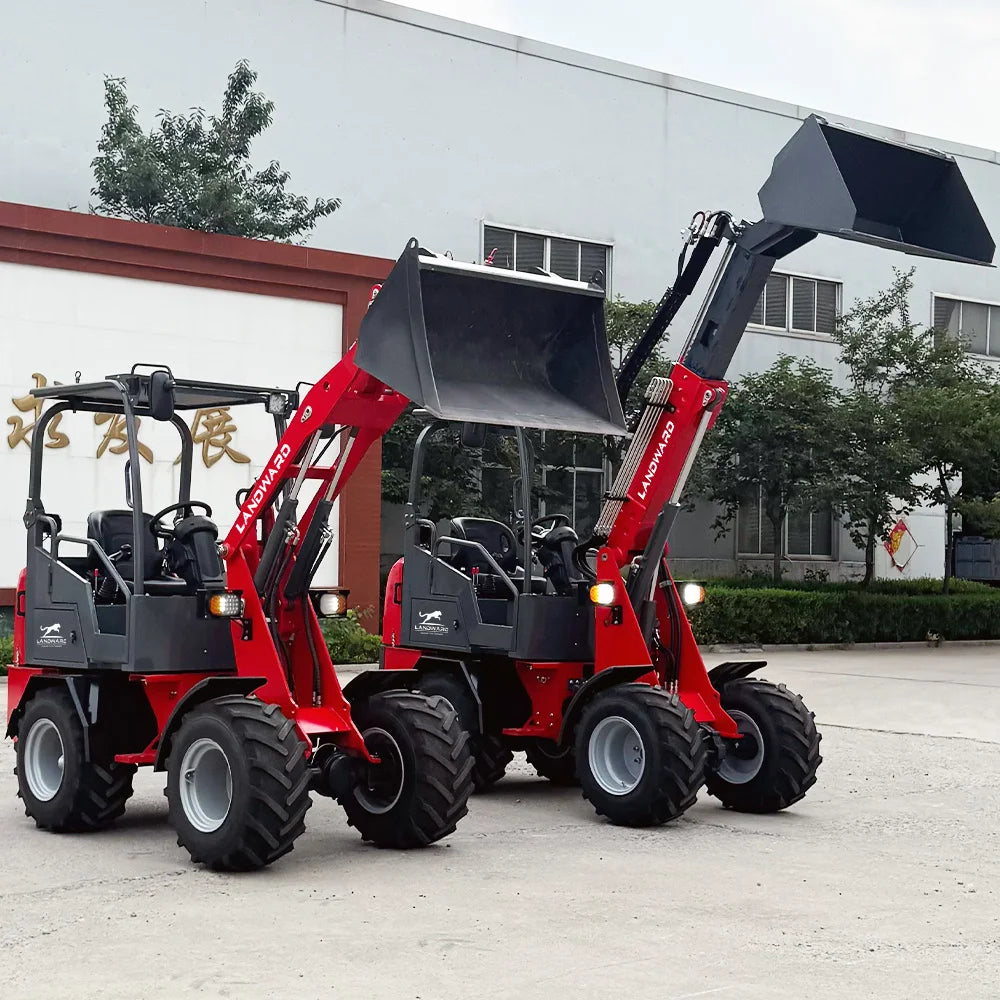 Farm Loader Diesel Kubota Engine Mini Loader Euro5 EPA Wheeled Mini Loader Hydraulic 4×4 Compact Loader 2 Ton Loaders Customized