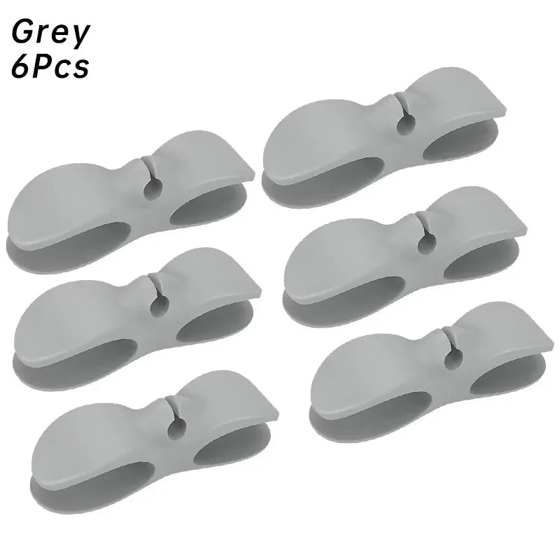 Shelf Silicone Cable Winder Home Bracket Clip Kitchen Organizer Coffee Machine Air Fryer Hook Tool 3/6Pcs Storage Organization