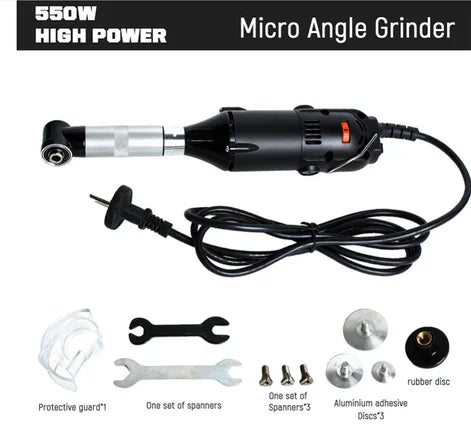 Tungfull 90-Degree Elbow Die Grinder Mold Polisher 550W Multi-Functiont Rotary Tool for Metal Grinding, Wood Carving, Polishing