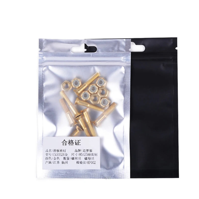 8set Skateboard Bridge Spike Replacement Screws Nuts Set For Skateboard Longboard Acce Bridge Frame Deck Screw M5x25mm/28mm/30mm