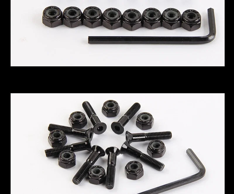 Skateboard Trucks Screws M5x25/29/32/38/44/50mm Mounting Bolts Anti-rust Durable Bridge Nails Nuts Skateboard Truck Wheel Repair