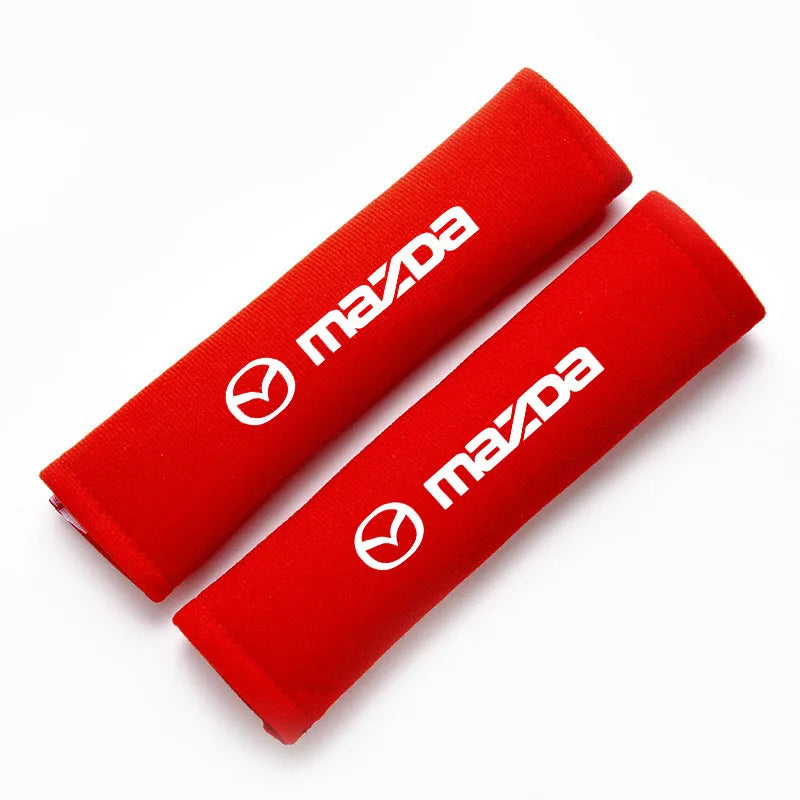 2Pcs Car seat belt leather Shoulder Protector Safety Belt for Mazda 3 CX3 CX4 CX5 CX7 CX8 CX9 CX30 RX7 Atenza Axela