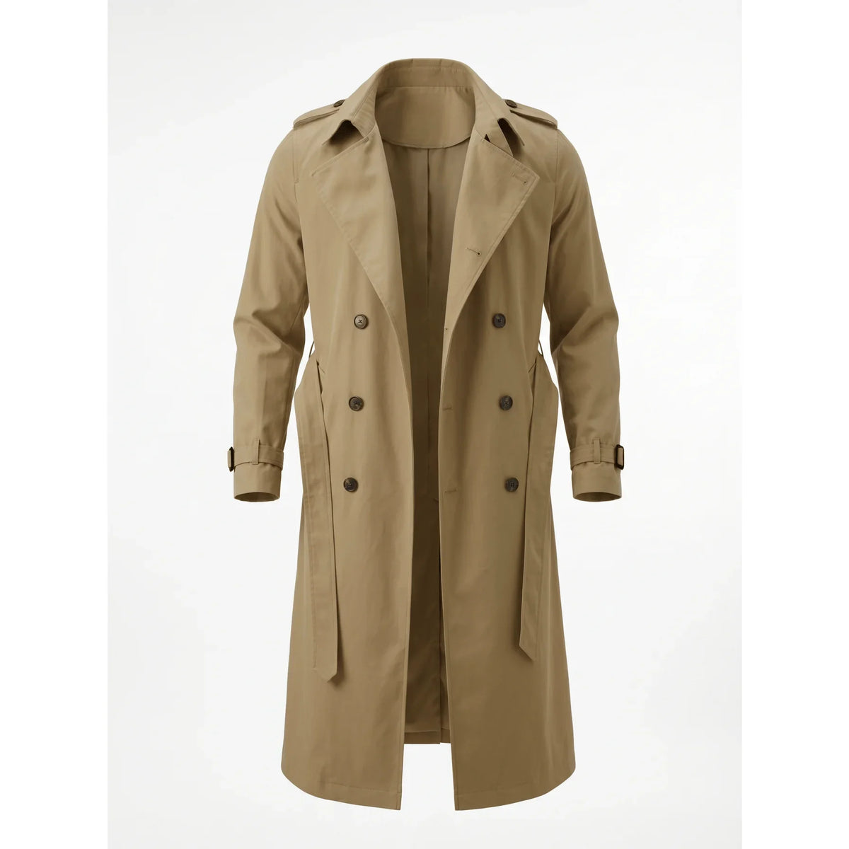 New Men's Trench Autumn Super Long Windbreaker - Double-Breasted with Belt | Thin & Loose Streetwear Casual Long Jackets for Man