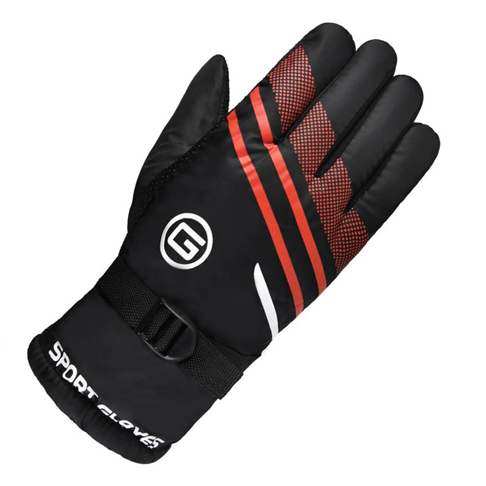Waterproof Winter Warm Skiing Cycling Gloves Antislip Thickness Thermal Sports Camping Gloves for Men Women Traveling Gloves