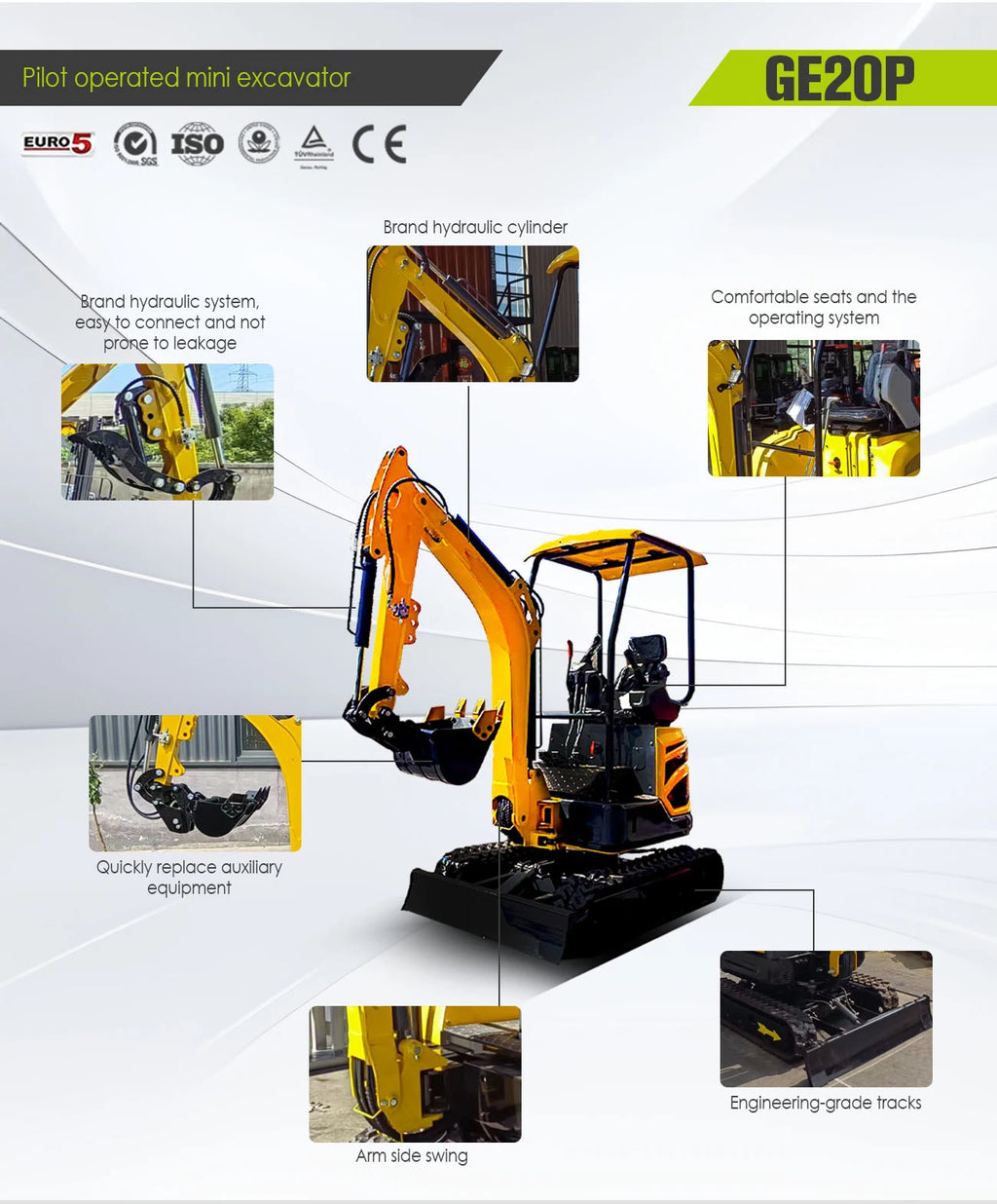 Multifunctional Mini Excavator 0.8-1 Ton Tiny Digger for Indoor Construction Narrow Space Soil Moving