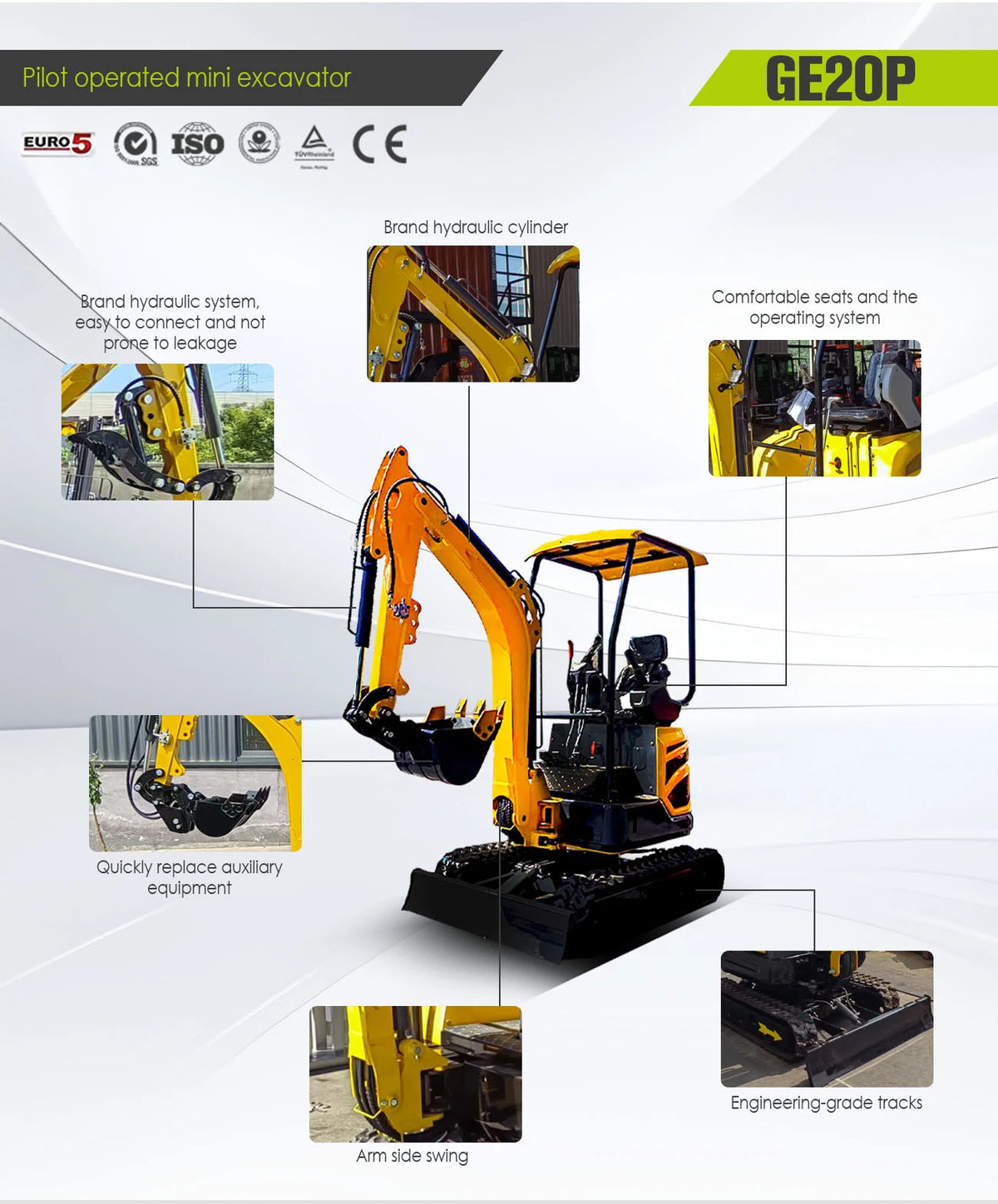 Multifunctional Mini Excavator 0.8-1 Ton Tiny Digger for Indoor Construction Narrow Space Soil Moving