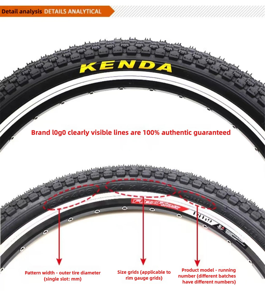 Kenda K905 20 24 26inch *1.75 1.95 2.125 2.3 Mountain Bike Dirt Racing BMX Performance Tire