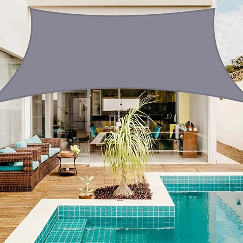 Outdoor Awnings Waterproof Sun Shade Sail Garden Canopi For Terrace Car Canvas Awning Rectangle Pool Sun-Shelter Sunshade Sail
