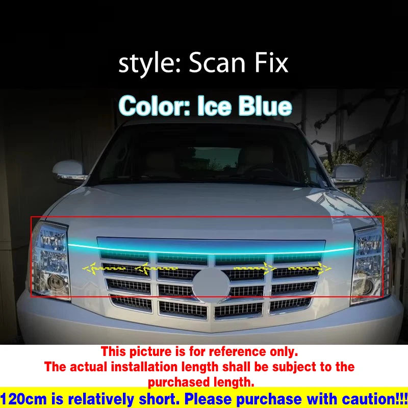 Led for Cadillac Escalade 2007-2014 Car Fog Light Auto Decorative Atmosphere Lamps Start-Scan Car Daytime Running Lights DRL 12V
