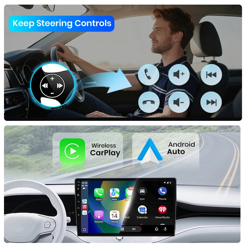 Junsun Wireless CarPlay Android Auto Car Radio For Skoda Fabia Mk2 (5J) 2007-2014 Built-in Cooling Fan Android GPS Navigation Multimedia Player WiFi DSP RDS BT SWC IPS Touch Screen Autoradio Video Player Head Unit Stereo