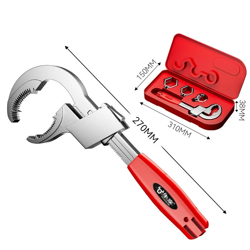 Universal Adjustable Wrench - Perfect for Faucet & Sink Repairs, Bathroom Maintenance, and Pipe Work