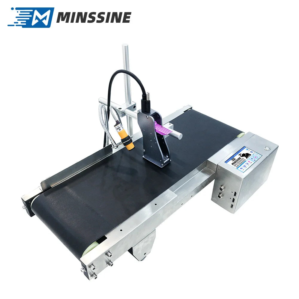 Conveyor Printer Integrated Machine 2 In 1 Using 600DPI Exp Mfg Date Coding Machine Smart TIJ Inline Printer