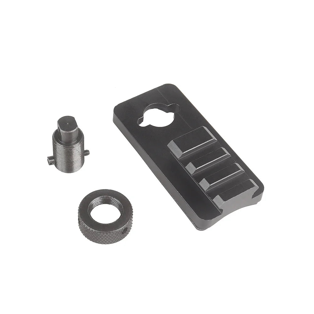Sling Swivel Stud Picatinny Rail Adapter for Rifle Bipod 20mm Picatinny Mount Adapter with 3 Slots Rubber Base Hunting