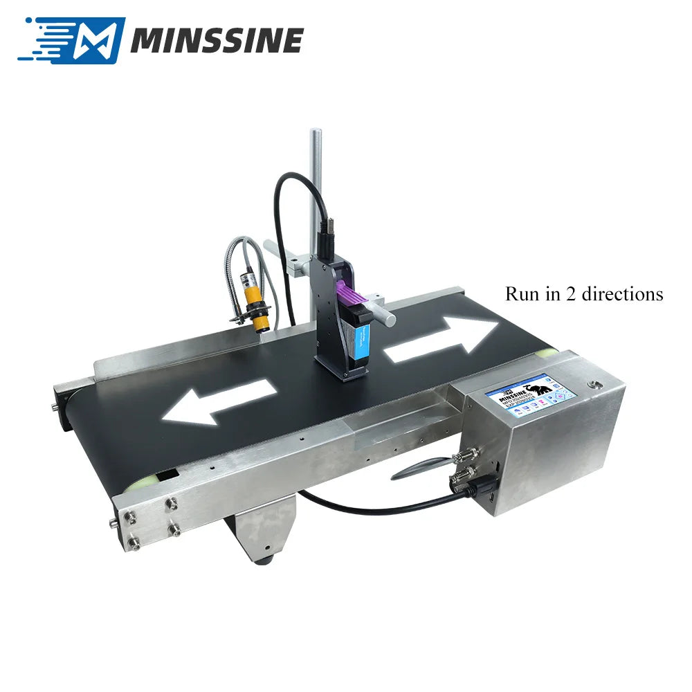 Conveyor Printer Integrated Machine 2 In 1 Using 600DPI Exp Mfg Date Coding Machine Smart TIJ Inline Printer