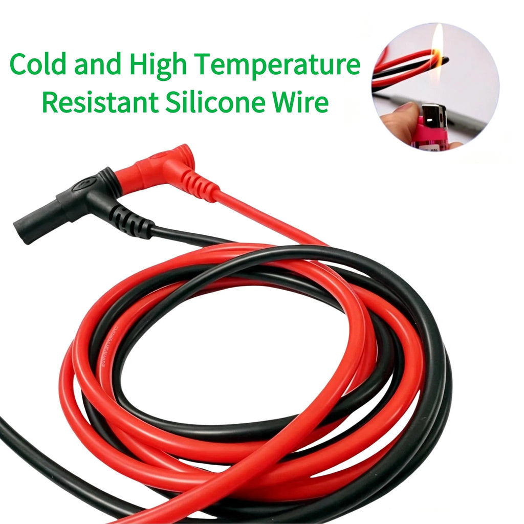 20A 1000V Universal Multimeter Test Leads, Ultra-sharp Tips PVC/Silicone Wire Probes for Electrical Testing
