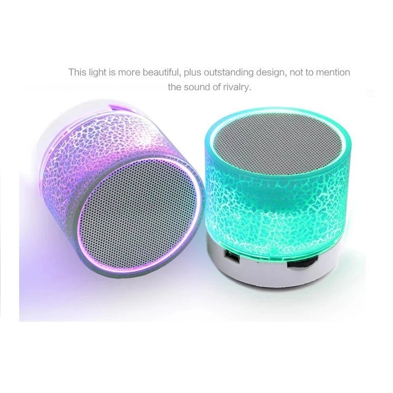 Mini Bluetooth Speaker Wireless Loudspeaker With LED Light USB TF Card AUX Subwoofer Portable Sound Column For Computer Laptop